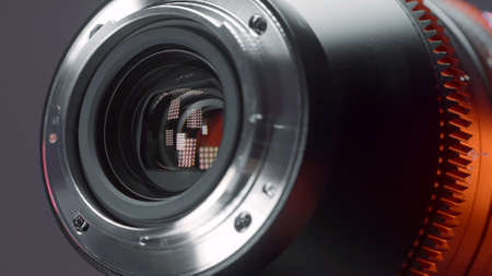 China, Beijing - March 5, 2022: New lens for professional shooting. Action. New anamorphic lens for...