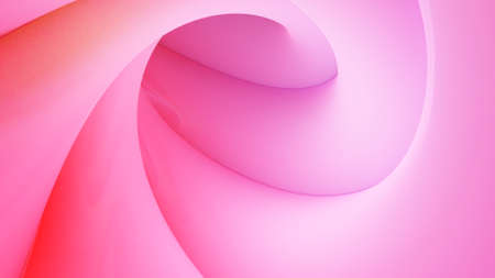 Movement in spiral of cream. Design. Bright 3d folds of rotating slack spiral. Movement through spiral tunnel with effect of sweet creamの写真素材