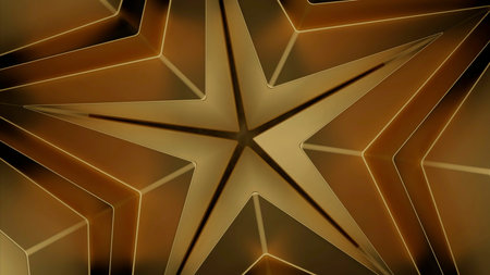 Pink and orange bright star.Design.A bright tunnel that opens and closes in abstraction.の写真素材