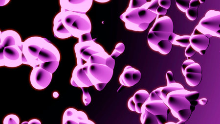 Multicolored molecules . Design. Brightly iridescent particles that change colors in an accelerated...