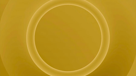 Gray and yellow background.Design.Bright animation that moves and expands with transparent circles around.の写真素材