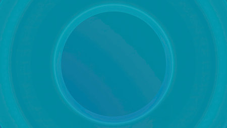 Pulsating circle with wave rings. Design. Bright colored background with pulsating circle and rings....