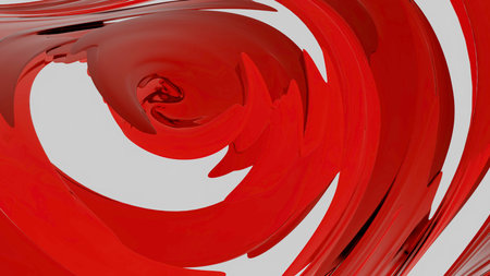 Red and green gel. Design.A bright mass in animation with flashes that move in different lines.の写真素材