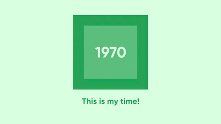 Geometrical square figures abstract animation. Motion. Retro old times of the past century, 1970...