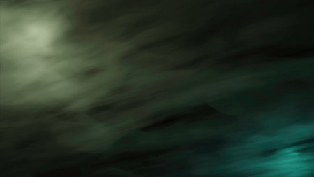 Background of colored moving stream of smoke. Design. Moving stream of fog on background of colored lamps. Continuous stream of fog on glowing lampsの写真素材