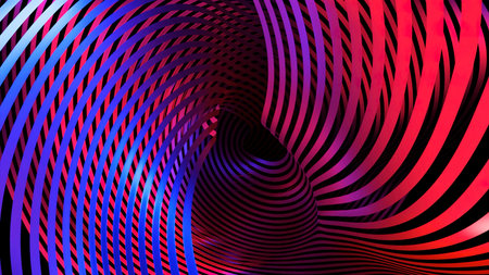 Dazzling background. Design.Yellow and bright stripes in the abstraction slowly twist and create...