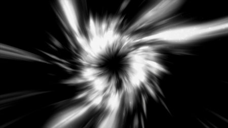 Green and gray phantom appearing. Motion.Black background with emerging lines of light in abstraction.の写真素材