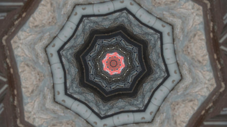 Kaleidoscope effect. Action. A light background on which color patterns slowly change.の写真素材