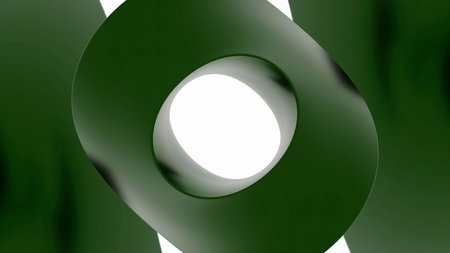 Spreading ovals with the hypnotic effect all over the screen. Design. Bright circular shapes widening and narrowing down.の写真素材