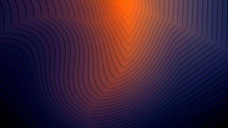 Gradient glowing neon lines, abstract tech futuristic motion background. Motion. Orange light...
