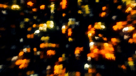Abstract isolated blurred festive lights with bokeh effect. Motion. Sparkling stars motion...