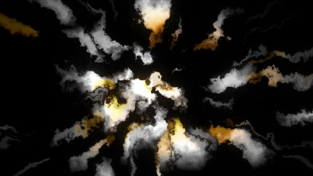 Abstract spreading tentacles of an unknown extraterrestrial creature. Motion. Alien creature with tentacles.の写真素材
