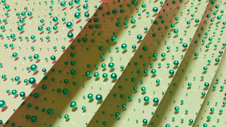 Folds with 3d pattern of balls. Design. Folds with illusion of 3d balls in pattern. Colorful pattern...