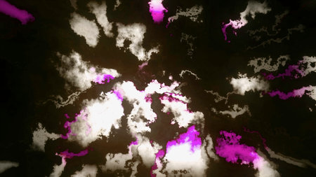 Colorful shimmering streams of liquid pattern. Motion. Shimmering streams of liquid pattern move in space. Pattern of colored and shimmering spots in streamの写真素材