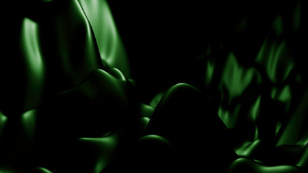 Blue and green background. Design.A dark background with a voluminous dense slurry in cartoon animation that spreads.の写真素材