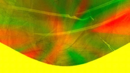 Animation with striped transitions and colorful rays. Motion. Colorful animated background for transitions and inserts. Horizontal stripes move on background of rotating colorful raysの写真素材