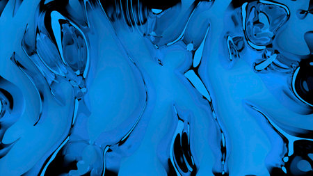 Blue and green background. Design.A dark background with a voluminous dense slurry in cartoon...