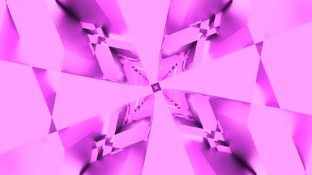 Pink background. Design.A kaleidoscope effect in abstraction that changes patterns.の写真素材