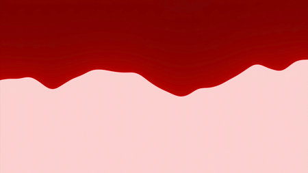 Blue and red background. Design. Light background with thick paint depicting a wave that oscillates in different directions in animation.の写真素材