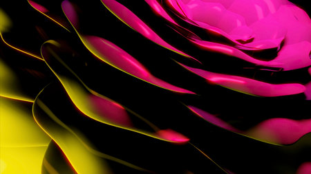 Pink erupting background. Design. Bright splashing lines with yellow and pink tints in animation.
