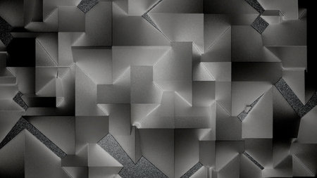 Abstract background of rotating cubes. Design. Kaleidoscopic pattern with monochrome cubes.