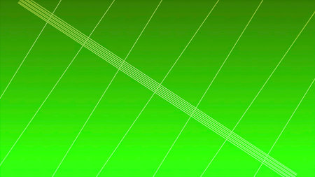 Bending narrow line transforming into different figures. Motion. Green and white abstractions.の写真素材