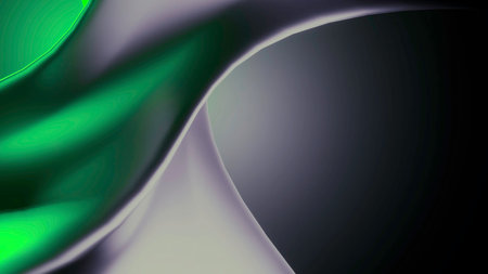 Green and white bright liquid. Design. Bright light animation with spilling two-color liquid.の写真素材
