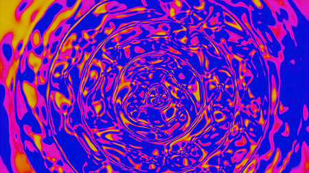 Abstract water swirl of acid bright colors. Design. Colorful whirl of rippling liquid texture.