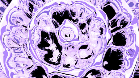Spreading liquid magic wave rings. Design. Endlessly boiling texture.