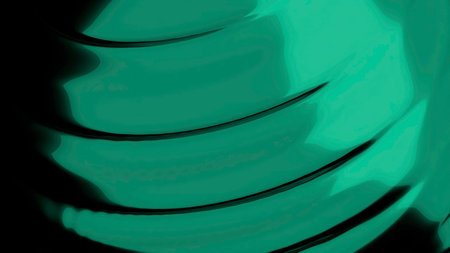 Blue and green background. Design. Moving strips of light made in cartoon animation that shimmer.の写真素材