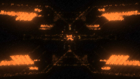 Blurred electronic pattern with moving lines. Motion. Cyber pattern of computer style on black...
