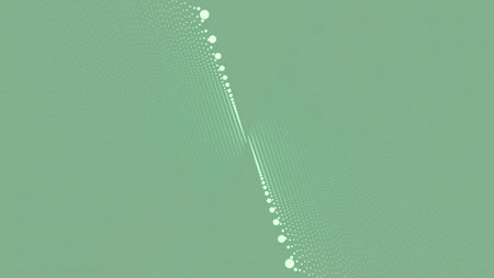 Abstract background of technology network. Animation of rotation and flying abstract flicker dots linking networkの写真素材