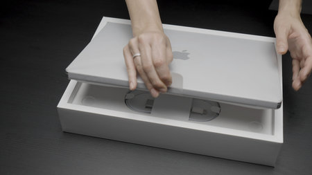 New York, USA - June 9, 2022: Technologies from Apple. Action. New models of gadgets from Apple....