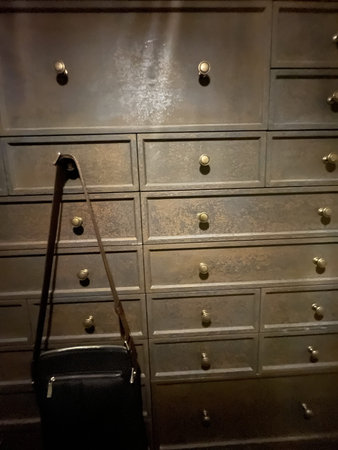 Old stone lockers background. old locker. High quality photo