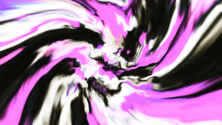 Streams of moving abstract spots in energy spiral. Motion. Lines of colors move in spiral flow. Spotted energy flows in spiral.の写真素材