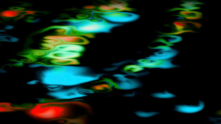 Dark background with purple orange patterns. Motion. Patterns of fine lines made in 3d format that...