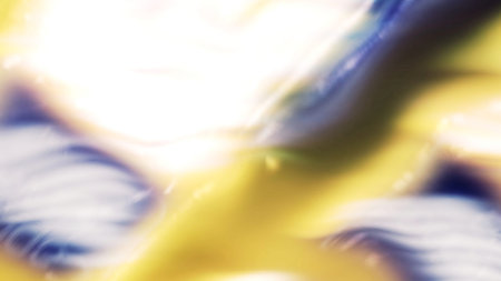 Purple and yellow spots of light. Motion. Bright background with light made in 3d abstraction.