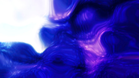 Blue and green background. Motion. Light blots in 3d animation that slowly move in different directions.の写真素材