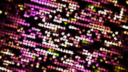Rotating background with bright dots moving lines. Motion. Moving streams of flashing dots in disco...