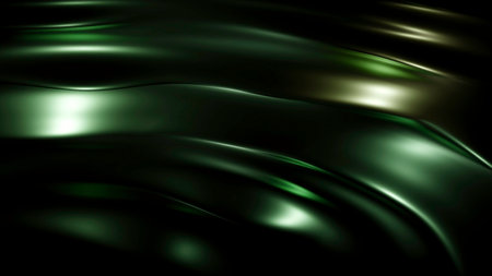 Colored liquid with circular waves. Design. Beautiful waves on surface of colored liquid. Metallic sheen of moving liquid with rippling wavesの写真素材