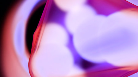 Division of cells of the virus, medical and scientific background. Design. Pink and lilac round shaped moving cells.の写真素材