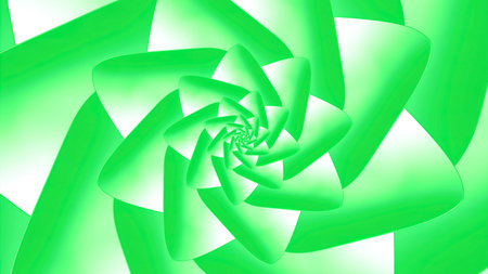 Endless spinning futuristic spiral. Design. Spinning triangular shapes.