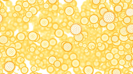 New simple form of life. Design. Visualization of the origins of life.