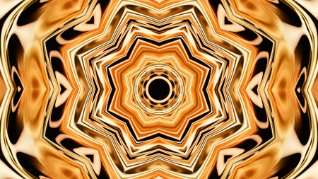 Hypnotic pattern with floral lines. Design. Beautiful pattern moves and pulsates with psychedelic...