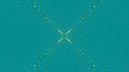 Animation of moving dots in tunnel effect pattern. Animation. Dots move in stream towards center in...