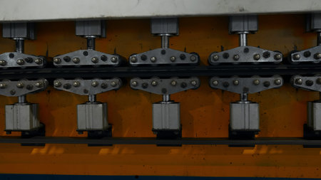 Electric cable manufacturing plant details. Creative. insulation machine at work.