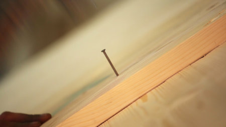 An In Depth Look at the Precision Craftsmanship Found in the Art of Woodworking A Close Up. Stock Clipの写真素材