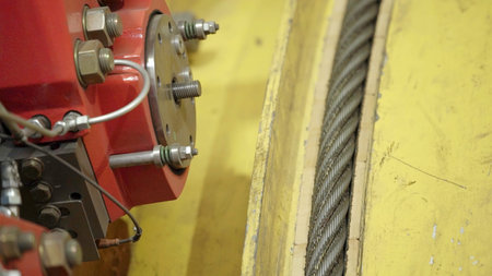 A Close-Up View of Various Components Found in Industrial Machinery and Equipment. Stock Clip