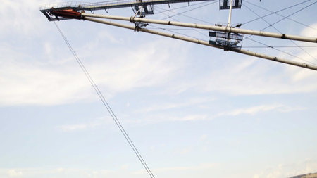 A Heavy Mining Excavator is Actively Working in an Open Pit for Resource Extraction. Stock Clipの写真素材