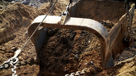 Observe the powerful Heavy Machinery Digging Equipment as it operates in action today. Stock Clip